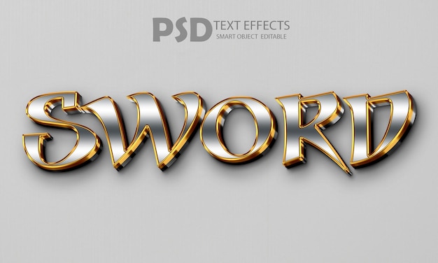 PSD Sword text style effect