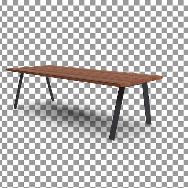 PSD Table bench on isolated and transparent background