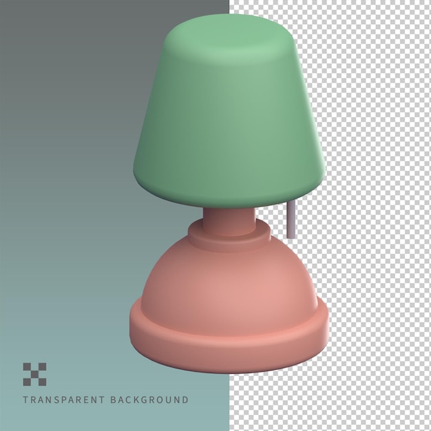 PSD Table Lamp 3D illustration