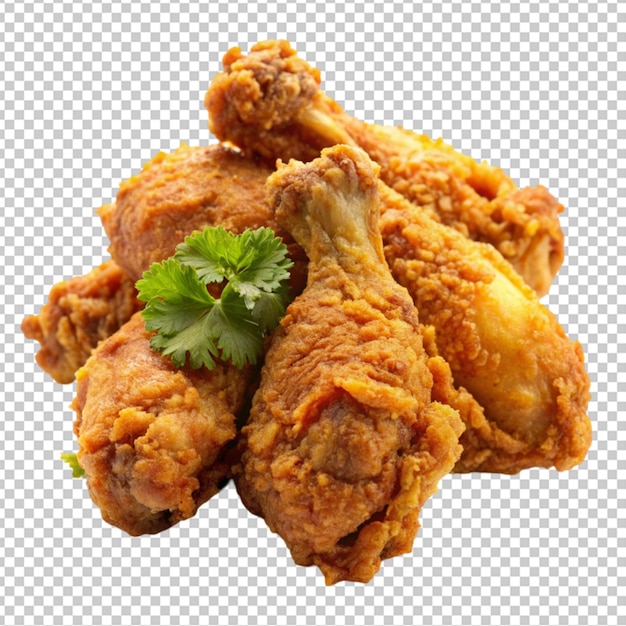 PSD of a tasty fried chicken on white background