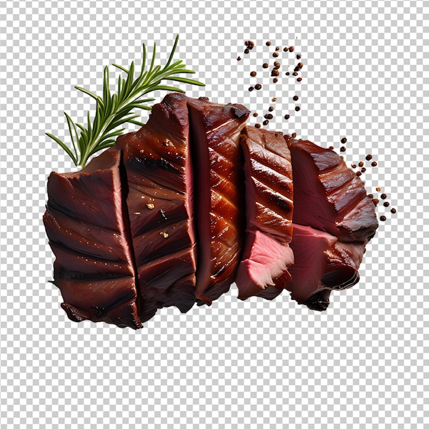 PSD Tasty grilled beef fillet steak isolated premium psd on transparent background