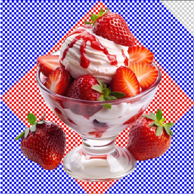 PSD of a tastystrawberrysundaeonwhitebackground