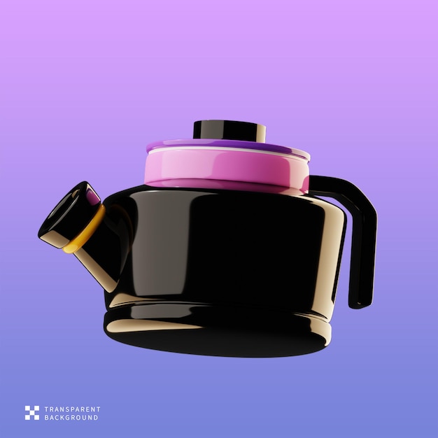 PSD psd teapot 3d illustration