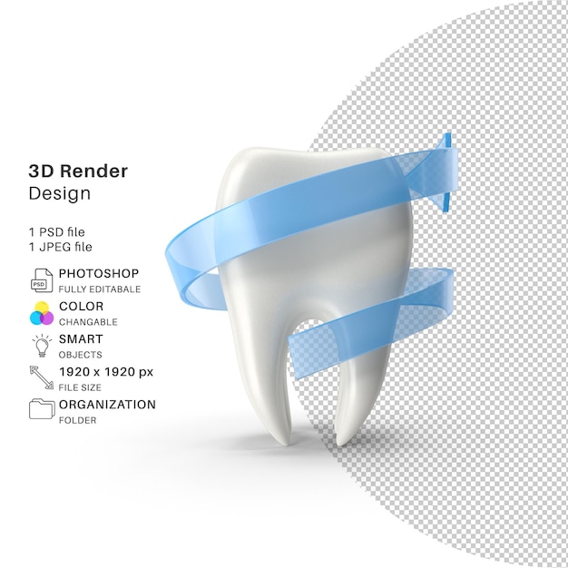 PSD teeth with transparent psd file