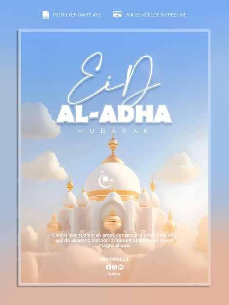 PSD TEMPLATE happy eid al adha social media post Feed Flyer amp Banner or Poster