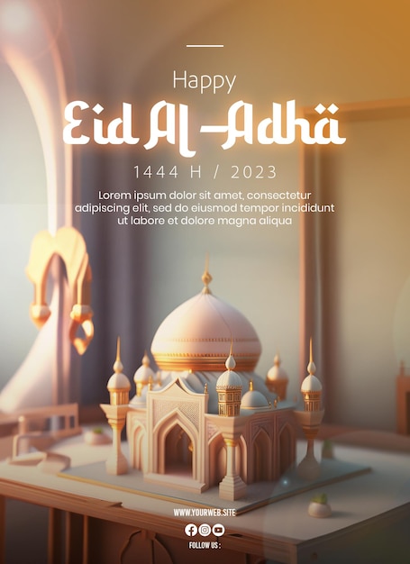 PSD TEMPLATE happy eid al adha social media post Feed Flyer amp Banner or Poster