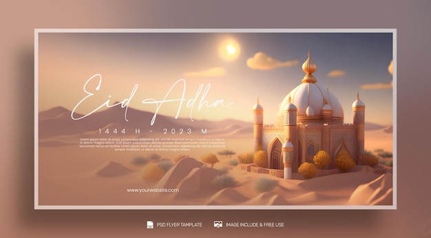 PSD TEMPLATE happy eid al adha social media post Feed Flyer amp Banner or Poster