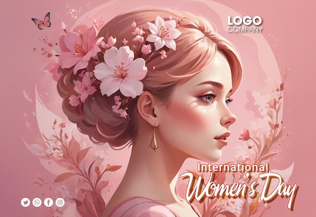 PSD template International Womens Day and social media post