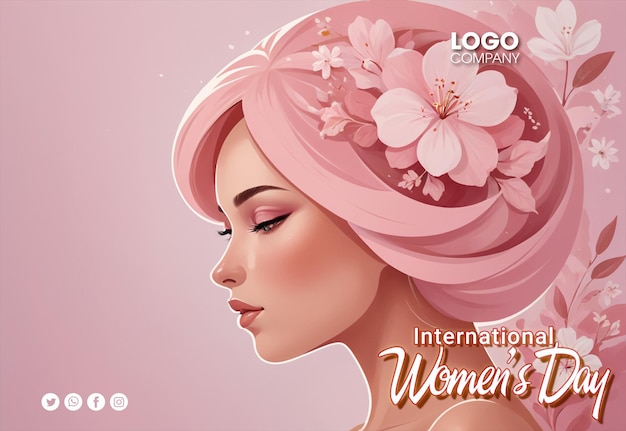 PSD template International Womens Day and social media post