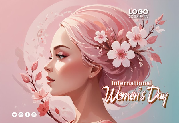 PSD template International Womens Day and social media post