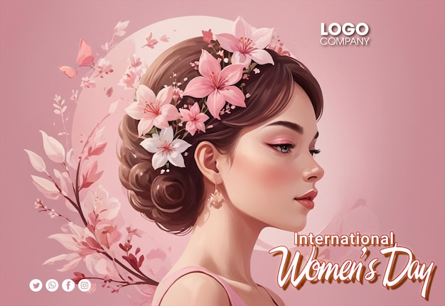 PSD template International Womens Day and social media post