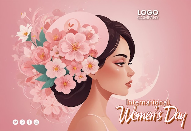 PSD template International Womens Day and social media post