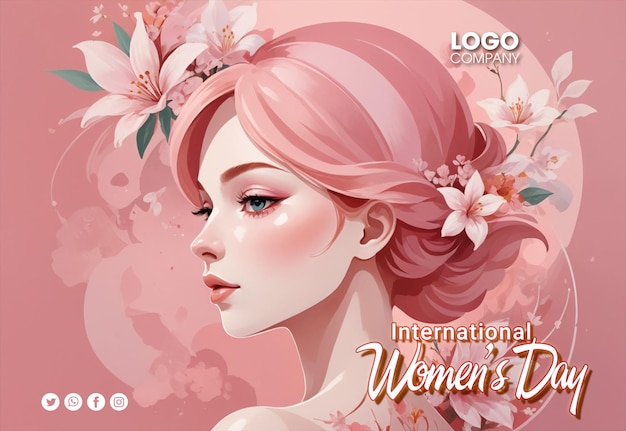 PSD template International Womens Day and social media post