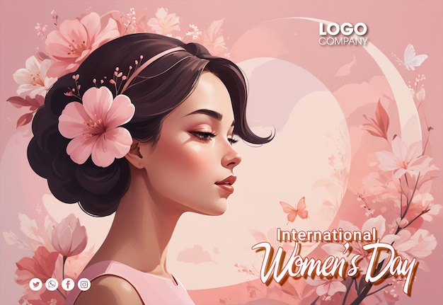 PSD template International Womens Day and social media post