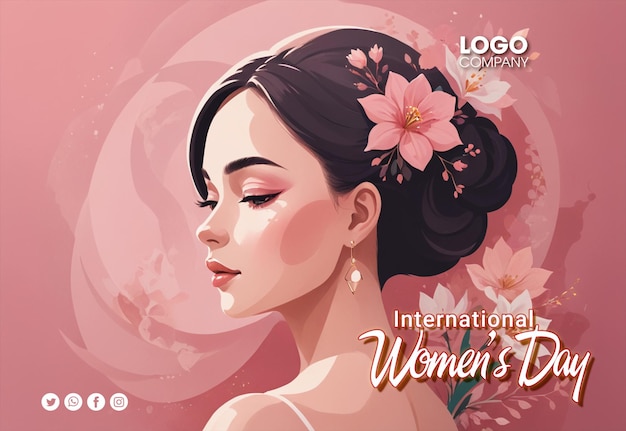 PSD template International Womens Day and social media post