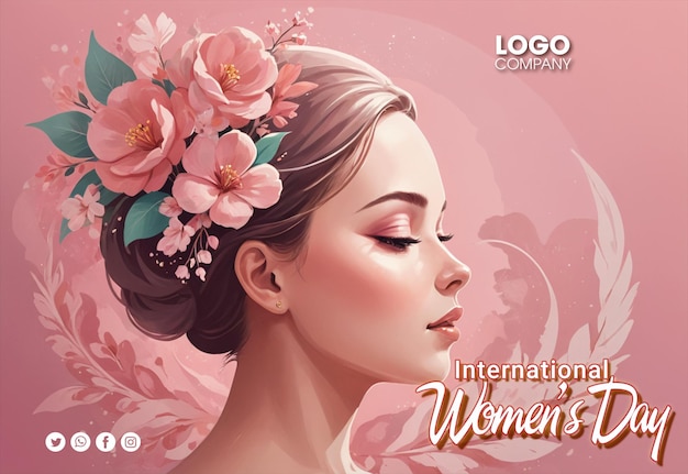 PSD template International Womens Day and social media post