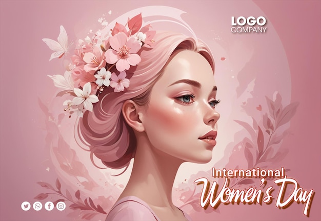 PSD template International Womens Day and social media post