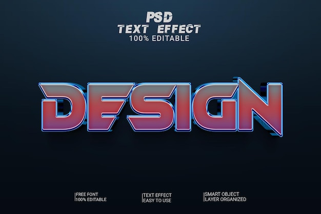 A psd text effect is made in adobe photoshop.