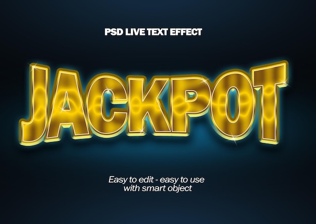 PSD psd text effect jackpot