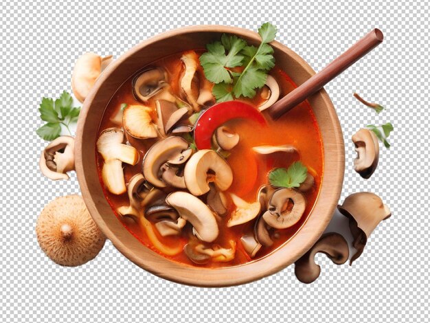 PSD Tom Yum Soup PNG on a Transparent Background