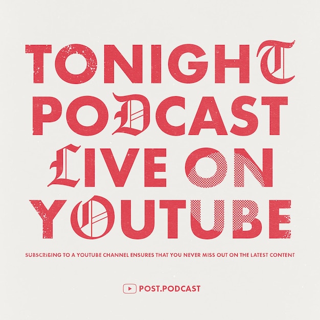 PSD Tonight podcast live on youtube instagram post template