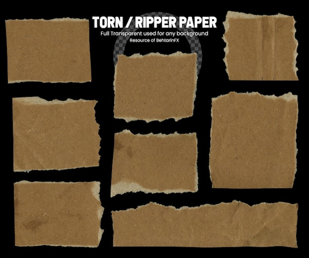 PSD Torn Ripper Paper PNG