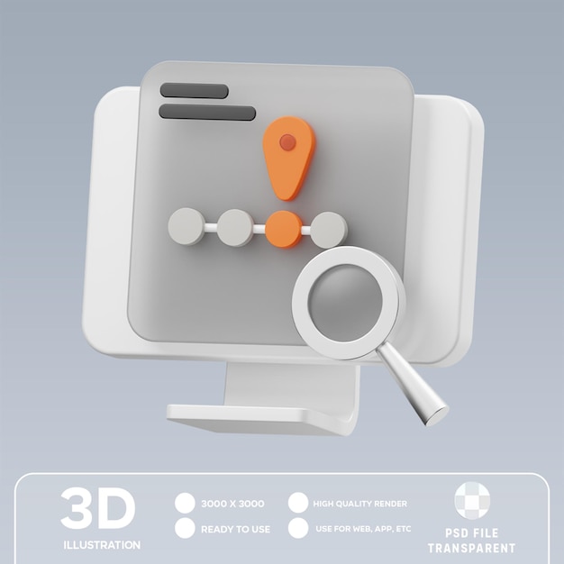 PSD Tracking 3D illustration