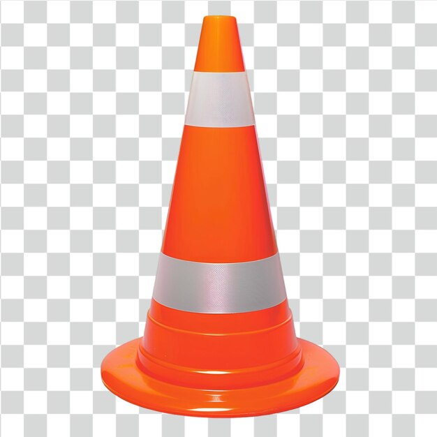 Psd traffic cone isolated on transparent background