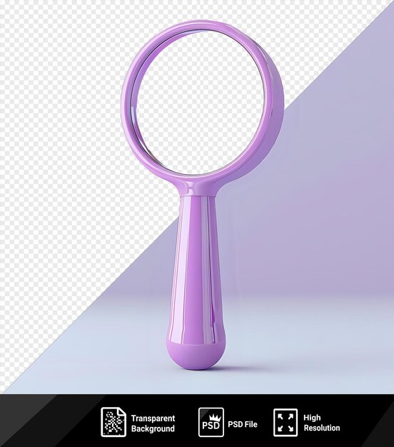 psd transparent background magnifier in the shape of a mirror png psd