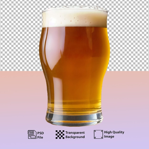 PSD transparent mug of beer with condensation droplets on the outside Generative AI