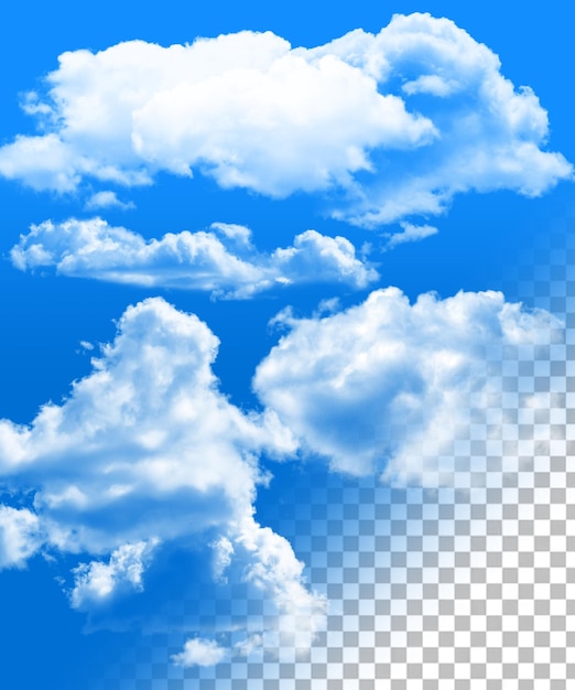 PSD psd transparent png cloud 3d rendre