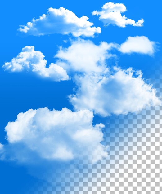 PSD transparent png cloud 3D rendre