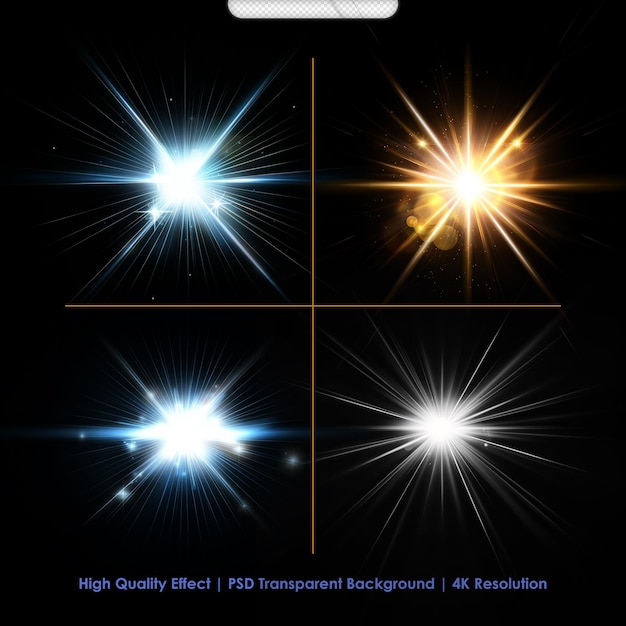 PSD transparent sunlight special lens flare light effect