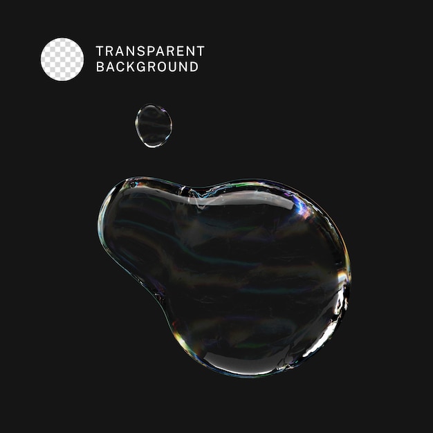 PSD psd transparent water drop 3d illustration