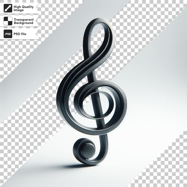 PSD treble clef on music on transparent background with editable mask layer