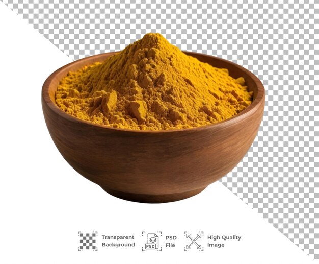 PSD psd tumeric powder on wooden bowl