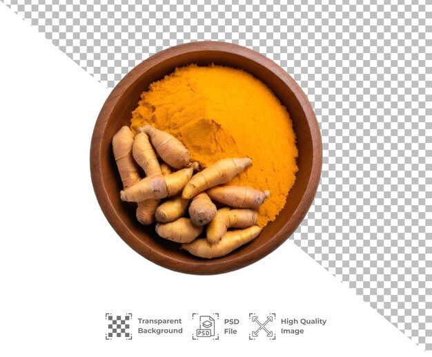 PSD psd tumeric powder on wooden bowl