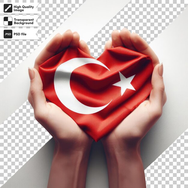 PSD psd turkey flag on transparent background