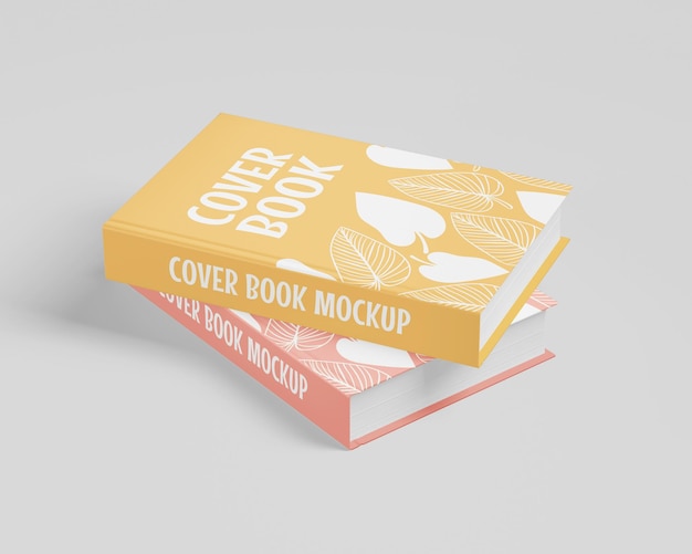 PSD Two Realistic Book Hard Cover Mockup