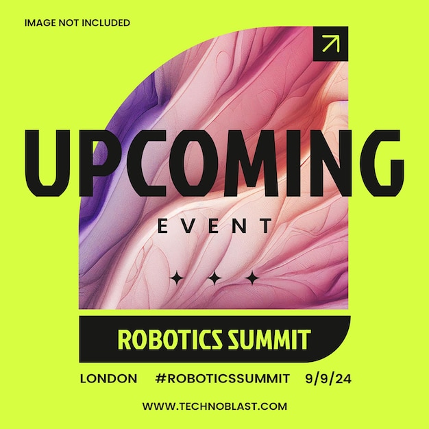 PSD psd upcoming announcement of robotic summit design ideas for social media instagram post template