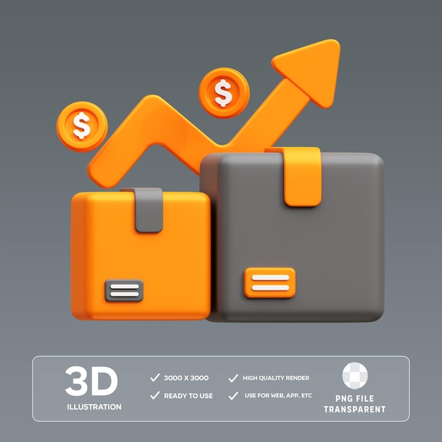 PSD Upselling 3D illustration