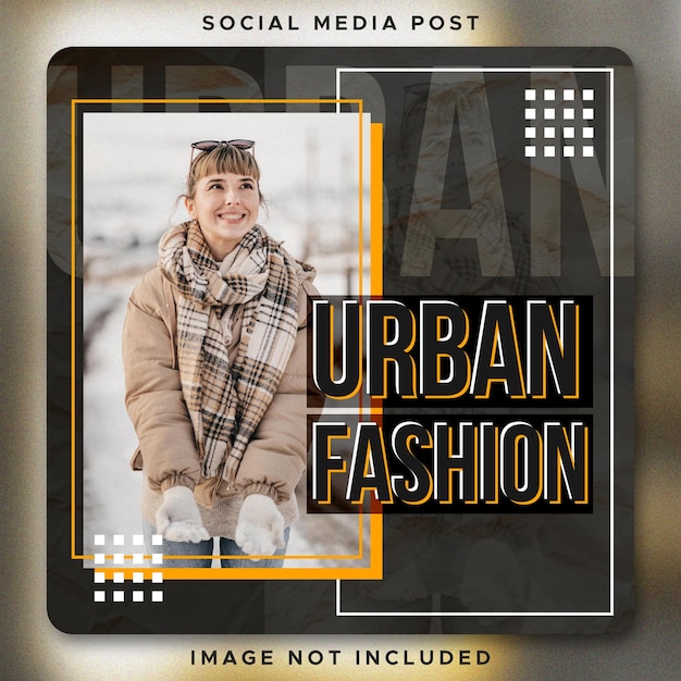 PSD urban fashion social media pot template