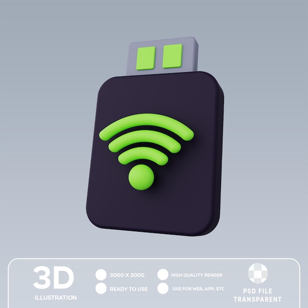 PSD Usb 3D Illustration