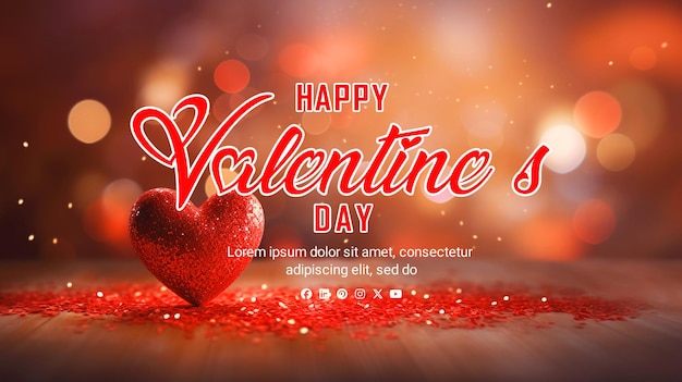 PSD valentines day background