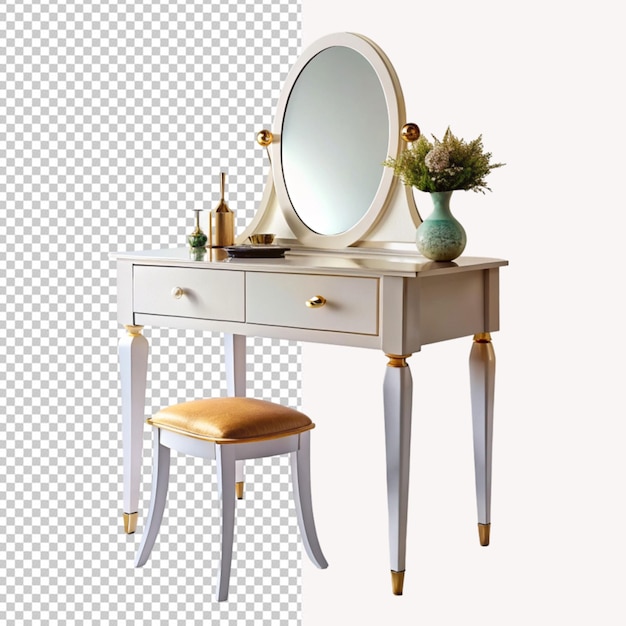 PSD of a vanity table on transparent background