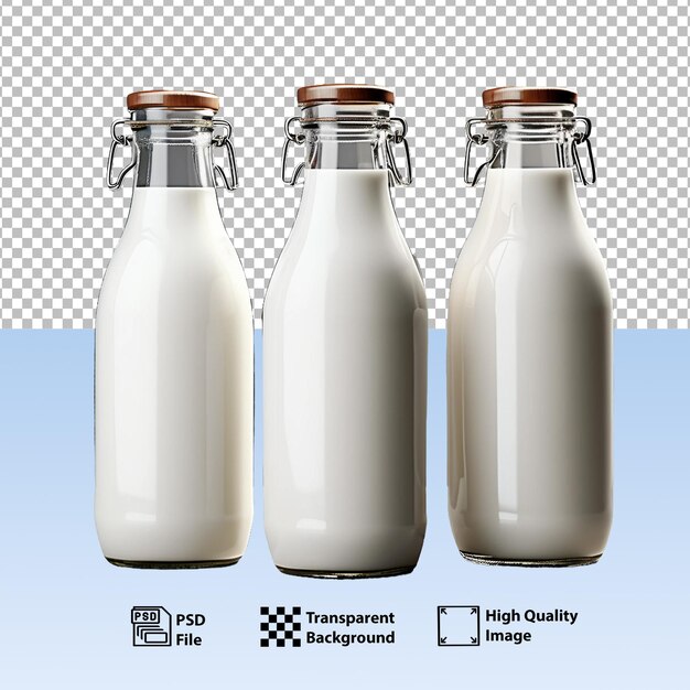 PSD psd vintage style glass bottle of milk generative ai