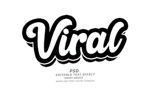 PSD Viral 3D Editable Text Effect