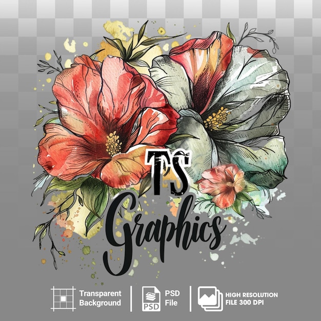 PSD wall art on transparent background