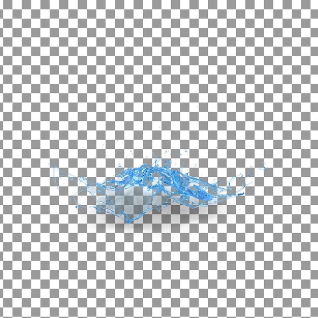 PSD Water partical object on isolated and transparent background