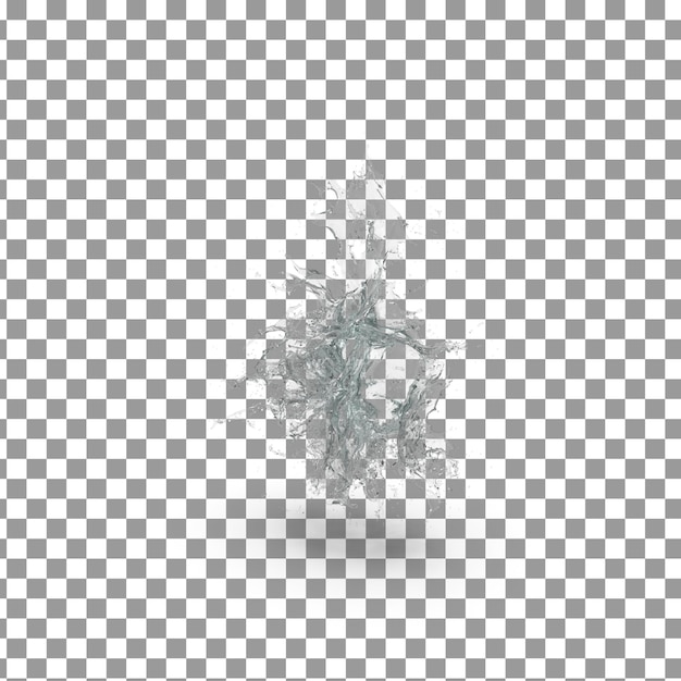 PSD Water partical object on isolated and transparent background